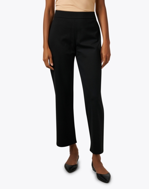 Front image - Eileen Fisher - Black Straight Ankle Pant