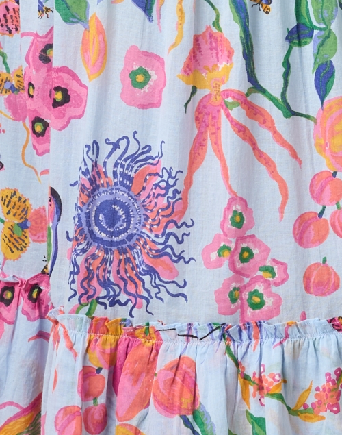 Fabric image - Banjanan - Bazaar Blue Multi Print Cotton Dress