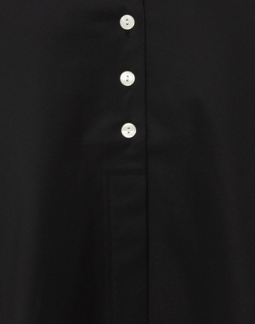 Fabric image - Hinson Wu - Betty Black Button Down Stretch Cotton Shirt
