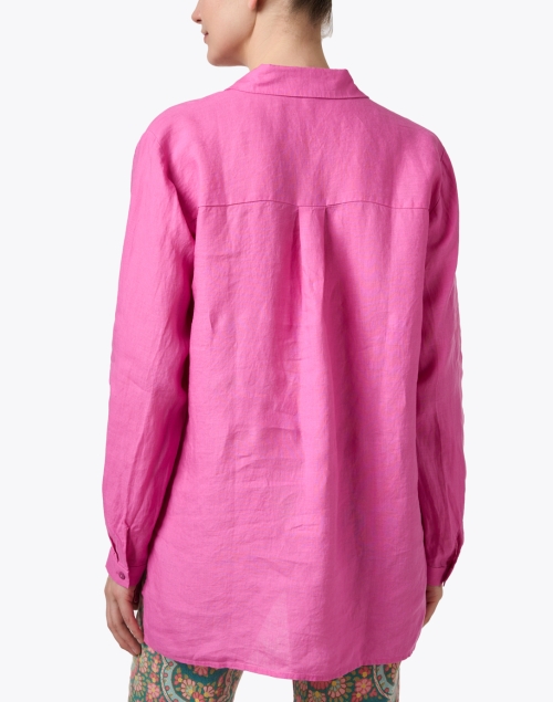 Back image - Eileen Fisher - Pink Linen Shirt