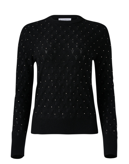 Product image - White + Warren - Black Cashmere Embellished Sweater