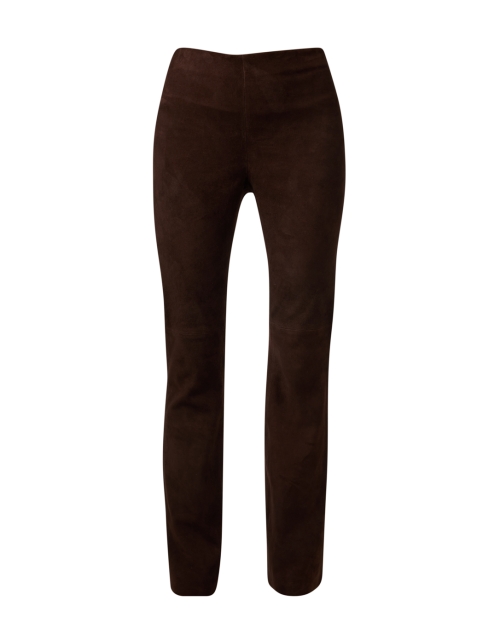 Product image - Ecru - Chocolate Brown Suede Stretch Bootcut Pant