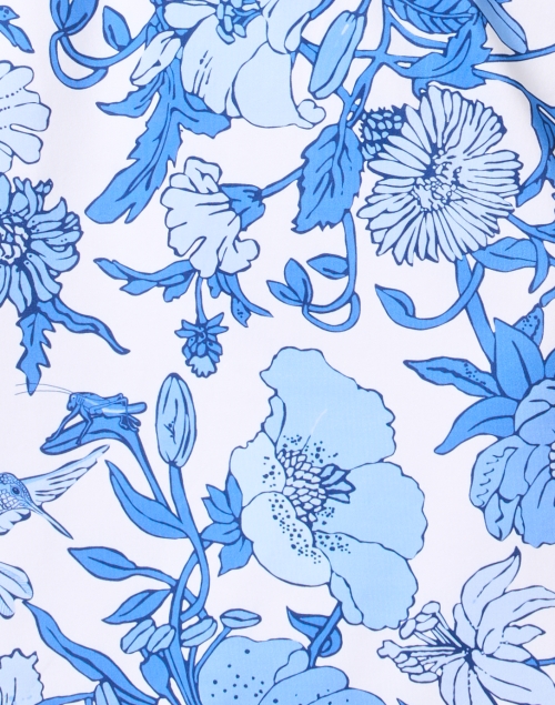 Fabric image - Gretchen Scott - Blue Floral Print Cutout Dress