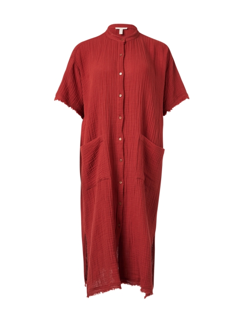 Product image - Eileen Fisher - Rust Red Cotton Shirt Dress