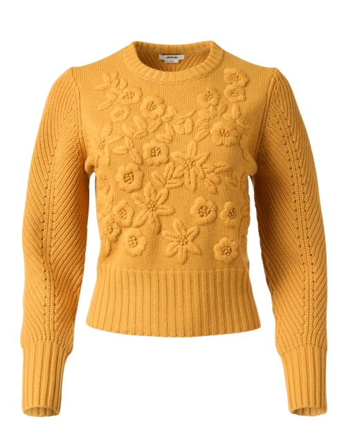Product image - Jason Wu - Golden Yellow Embroidered Wool Sweater 