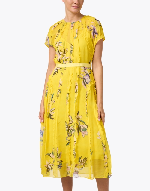 Front image - Jason Wu Collection - Yellow Print Silk Chiffon Dress