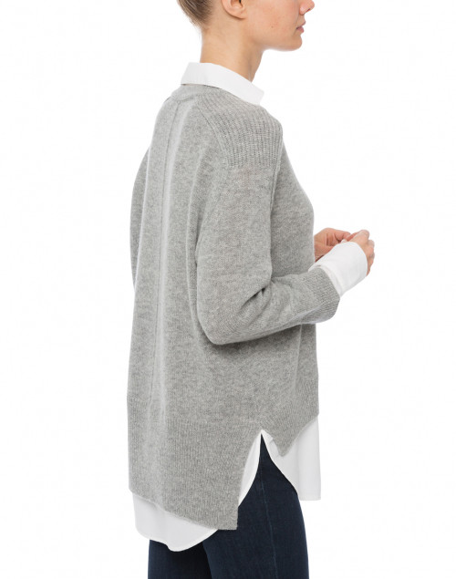 Brochu Walker - Dove Grey Sweater with White Underlayer