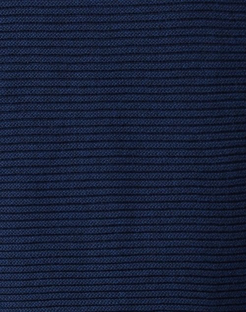 Fabric image - Kinross - Navy Garter Stitch Cotton Cardigan