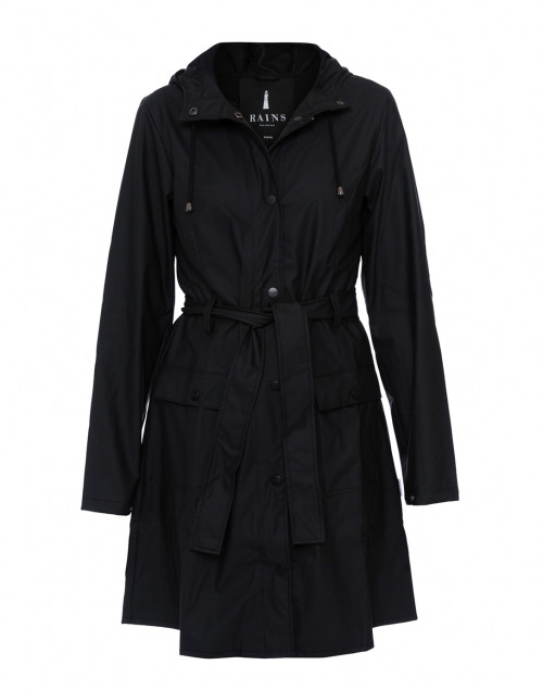 Black Curve Waterproof Raincoat | Rains
