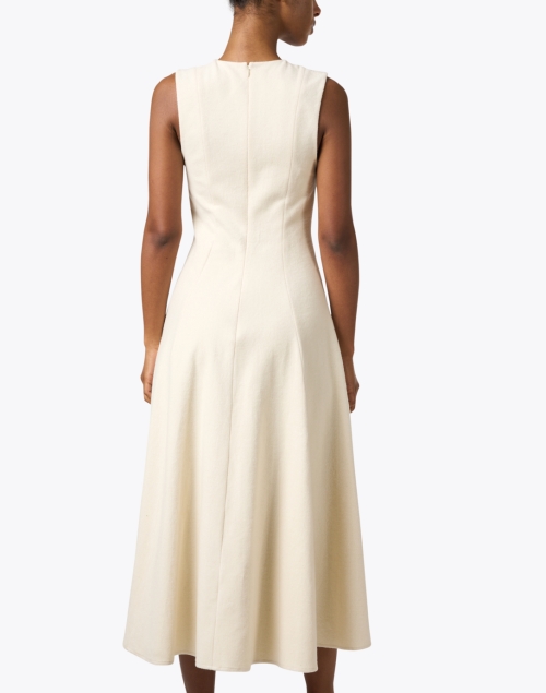 Back image - Vince - Ivory Stretch Cotton Dress