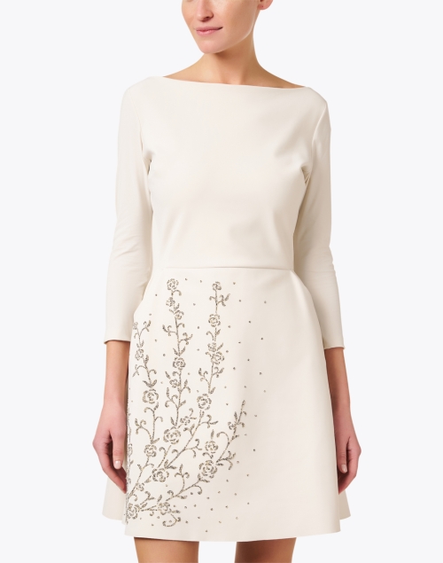 Front image - Chiara Boni La Petite Robe - Aldoio Cream Embellished Dress