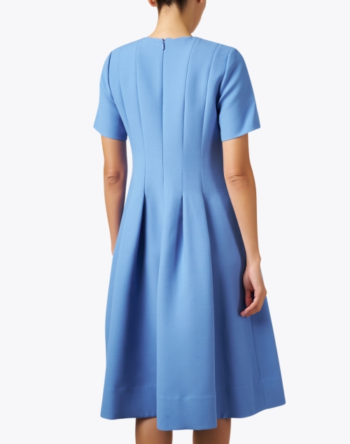 Back image - Lafayette 148 New York - Blue Wool Silk Dress