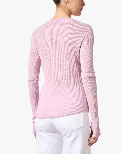 Back image - Margaret O'Leary - Pink Waffle Cotton Top