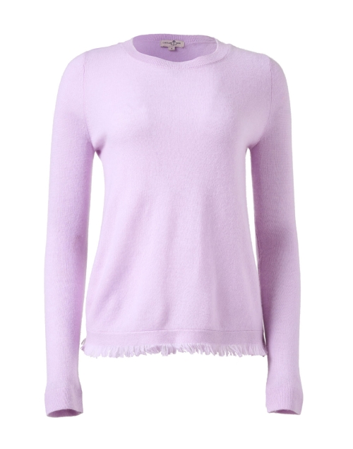 Lilac Cashmere Fringe Sweater