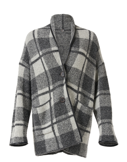 Product image - Margaret O'Leary - Black and Grey Reversible Plaid Wool Jacket