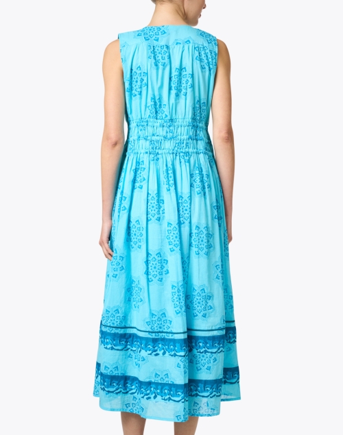 Back image - Ro's Garden - Dorada Blue Print Cotton Dress