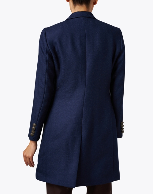 Back image - T.ba - Blue Classic Coat