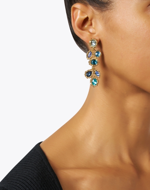 Look image - Oscar de la Renta - Lintzer Blue Stone Drop Earrings