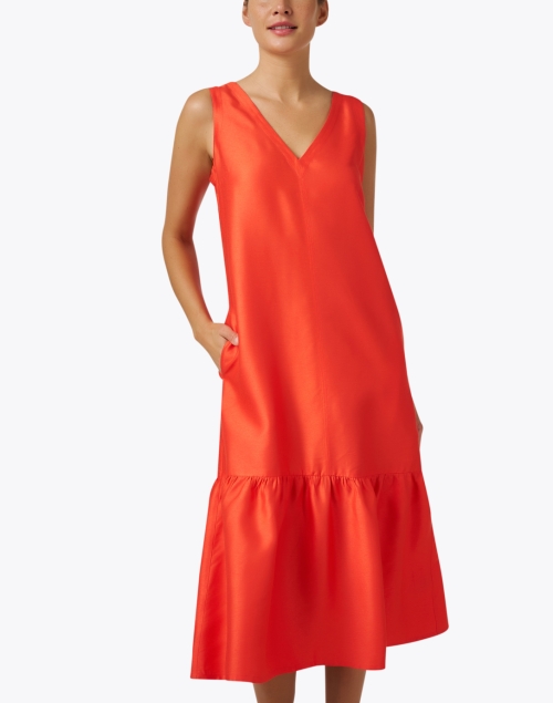 Front image - Rosso35 - Orange Midi Dress