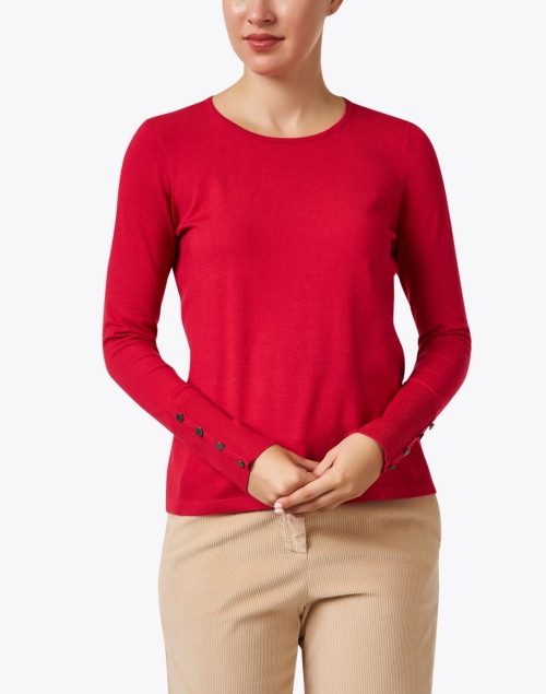 Front image - J'Envie - Red Button Cuff Top