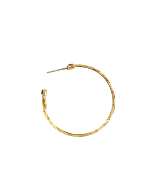 Back image - Gas Bijoux - Gold Braided Hoop Earrings
