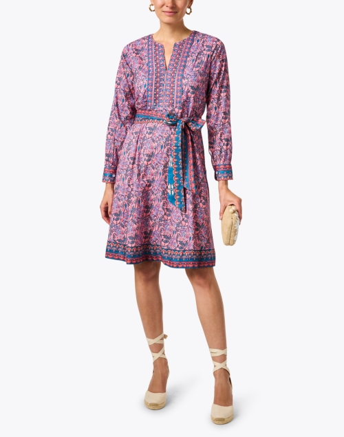 Look image - Bella Tu - Sophie Purple Multi Printed Cotton Dress