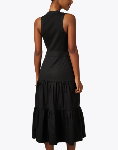 Back image - Veronica Beard - Stafford Black Tiered Dress