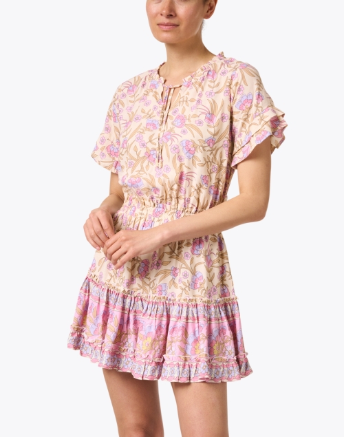Front image - Walker & Wade - Lily Yellow and Pink Floral Dress