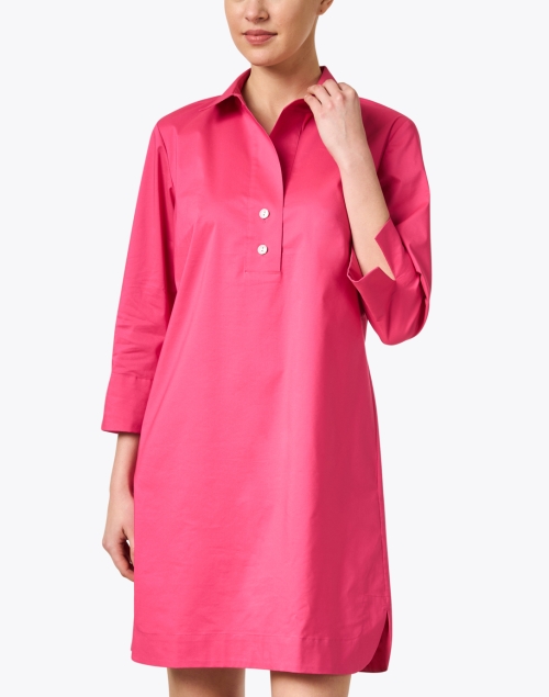 Front image - Hinson Wu - Aileen Magenta Pink Cotton Dress