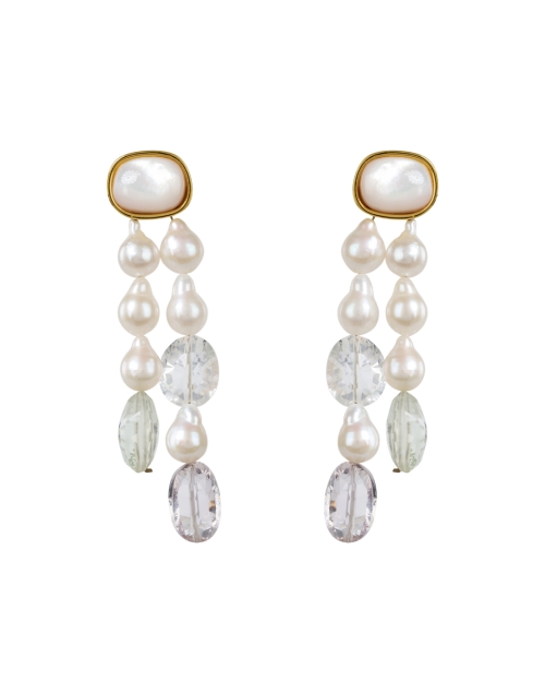 Product image - Lizzie Fortunato - Pearl and Stone Drop Earrings