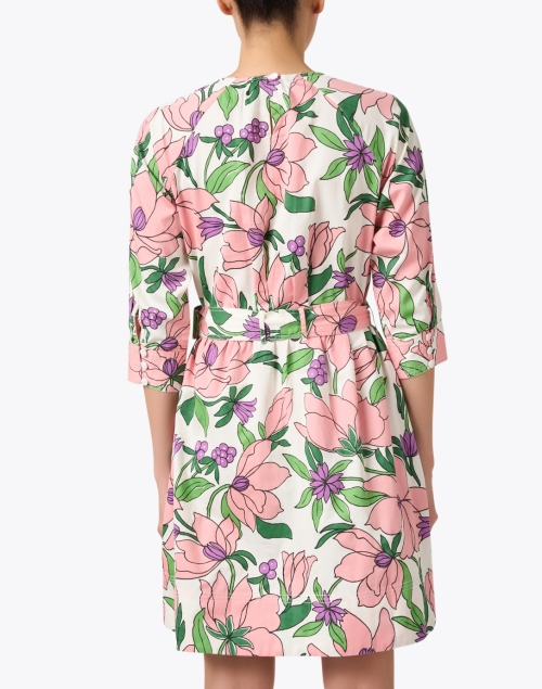 Back image - Banjanan - Irene Pink Multi Print Cotton Dress