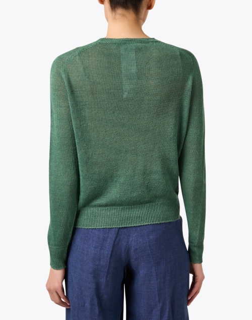 Back image - Weekend Max Mara - Azteco Green Linen Sweater