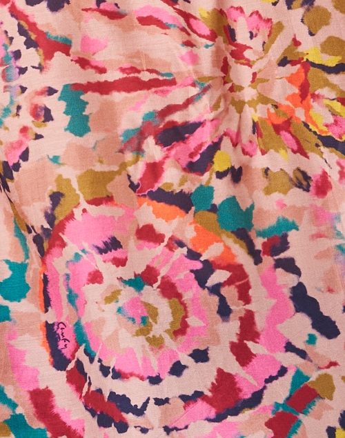 Fabric image - Chufy - Juni Pink Print Voile Blouse