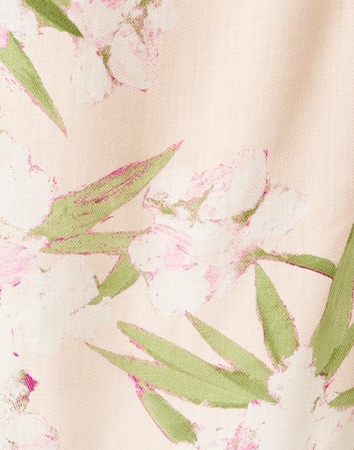 Fabric image - Rani Arabella - Pink Floral Print Cashmere Silk Poncho