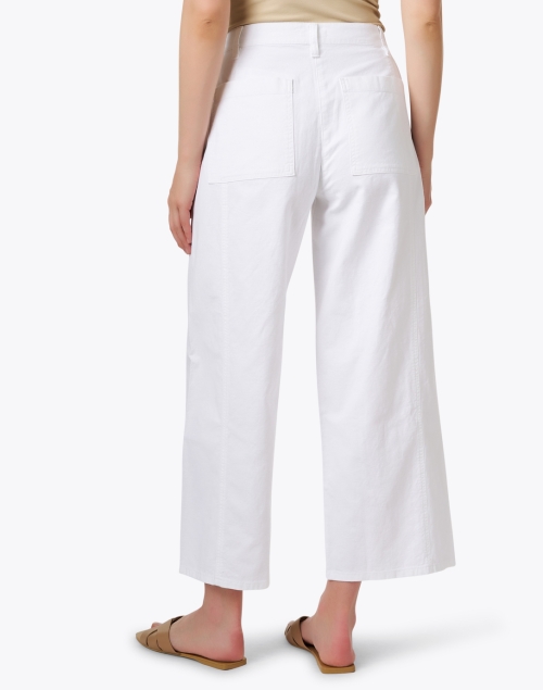 Back image - Eileen Fisher - White Wide Leg Ankle Pant