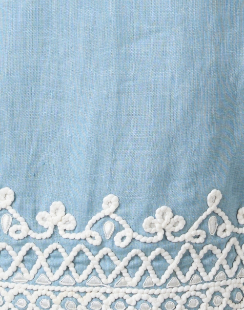 Fabric image - Bella Tu - Ceci Blue Embroidered Linen Jacket