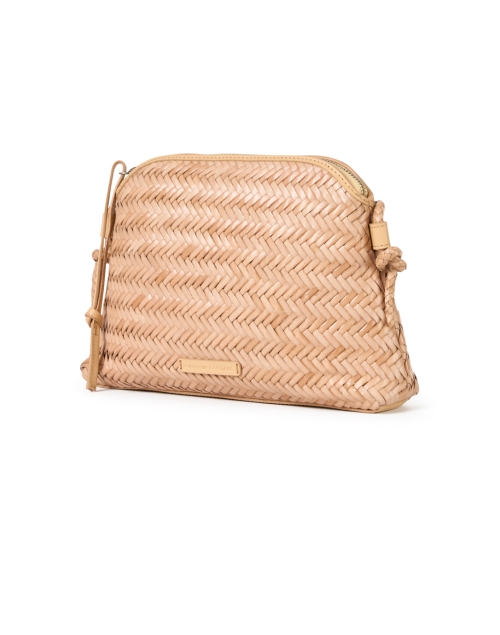 Front image - Loeffler Randall - Mallory Beige Woven Leather Crossbody Bag 