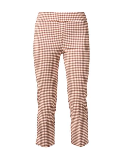 Product image - Avenue Montaigne - Brigitte Brown Check Cropped Pull On Pant