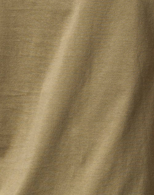 Fabric image - Lafayette 148 New York - Modern Olive Green Cotton Tee