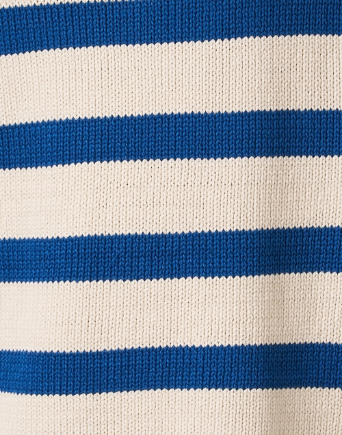 Fabric image - White + Warren - Blue and Cream Striped Sweater