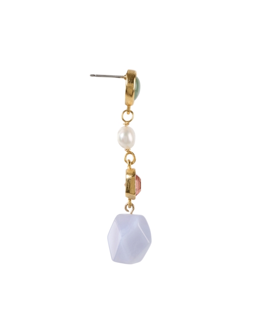 Back image - Ben-Amun - Gold Multi Stone Drop Earrings