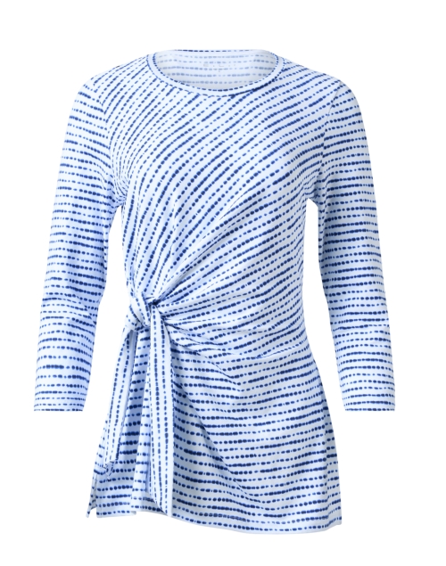 Product image - E.L.I. - Blue and White Print Tie Tunic Top