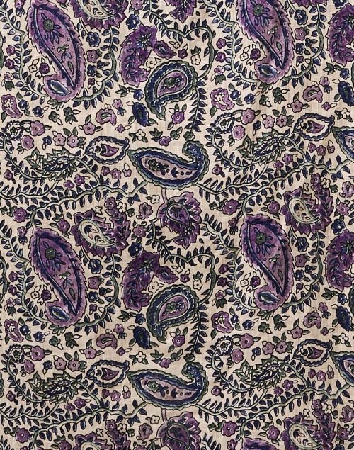 Fabric image - Repeat Cashmere - Violet Paisley Print Linen Dress