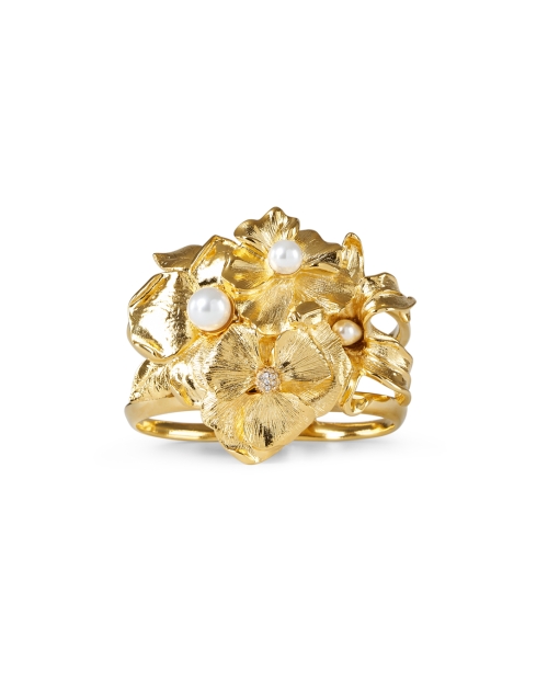 Product image - Kenneth Jay Lane - Gold Flower Cuff Bracelet