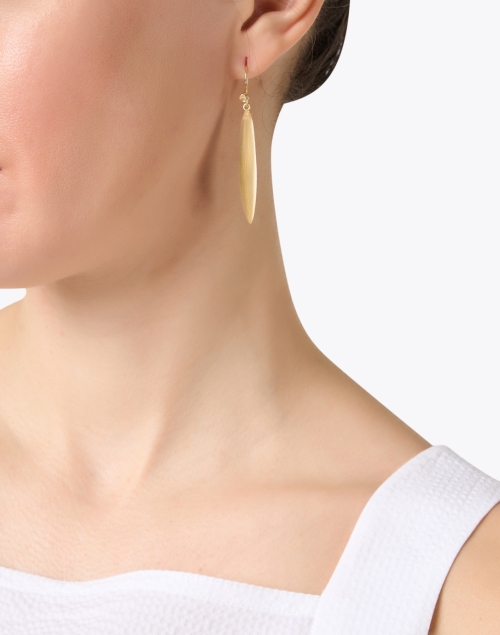 Gold Lucite Drop Earrings
