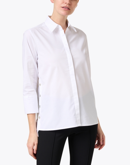 Front image - Hinson Wu - Maxine White Stretch Cotton Shirt