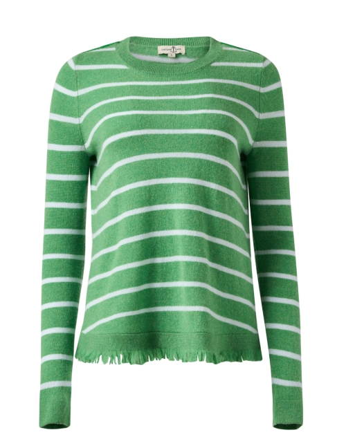 Product image - Cortland Park - Green Striped Cashmere Sweater