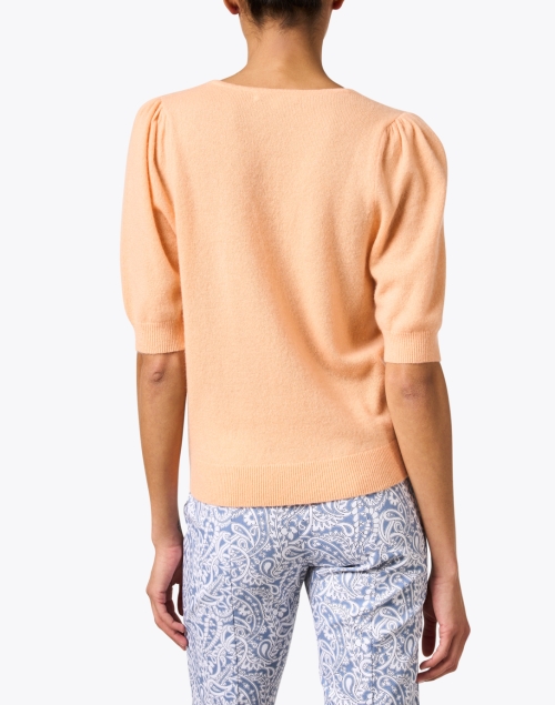 Back image - White + Warren - Orange Cashmere Sweater
