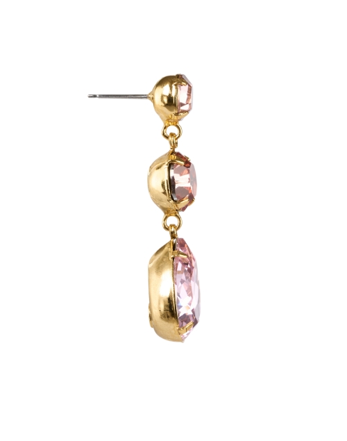 Back image - Jennifer Behr - Aileen Pink Crystal Triple Drop Earrings