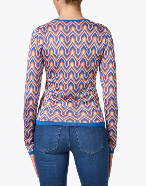 Back image - Ecru - Blue Multi Geo Intarsia Sweater